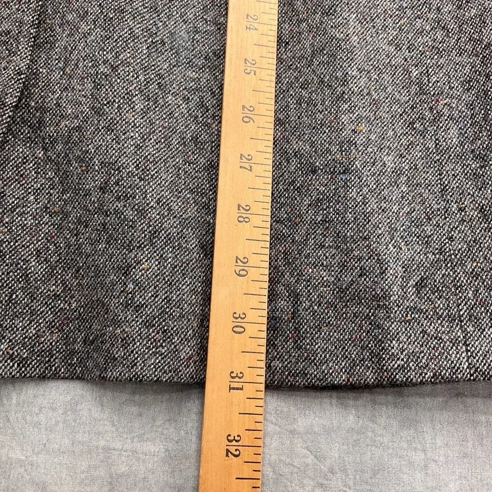 Stafford Blazer Men 42R Gray Multi Wool Tweed Suede Elbow Patch Jacket USA VTG